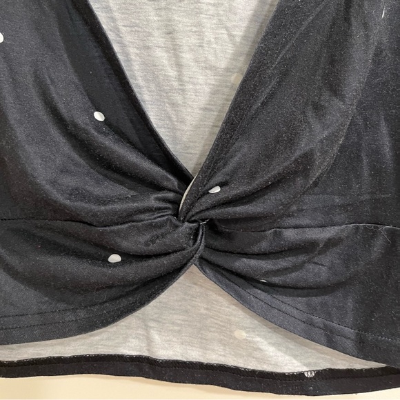 Polka Dot Twist Front Cropped Tee - Picture 7 of 9